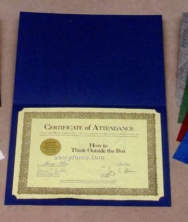 Leatherette Certificate Holder W/ Foil Stamping