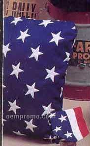 Star Flag Throw Pillow W/ Large Embroidered Stars (14"X14")
