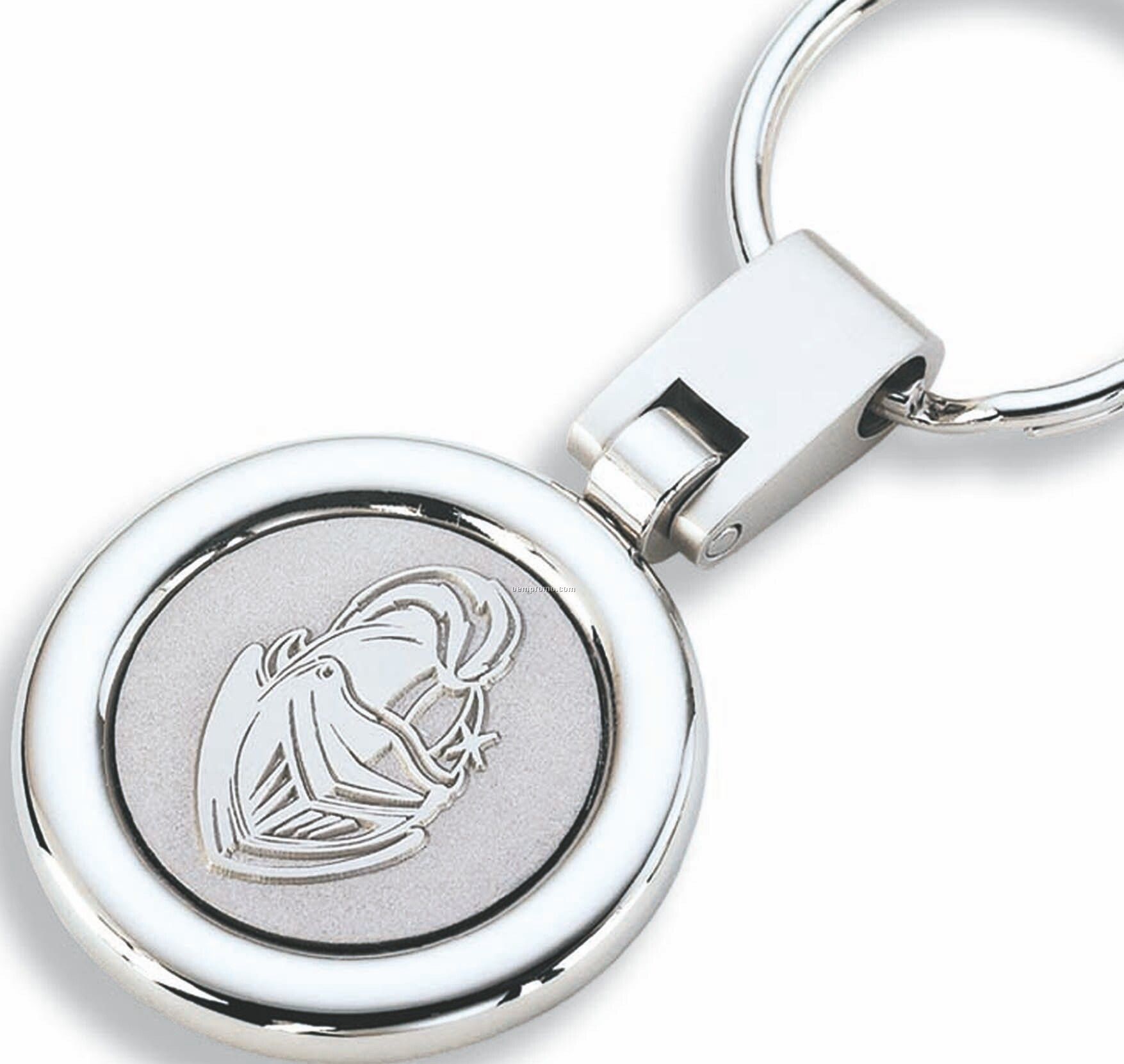 Swivel Round Rotating Key Ring With 3d Image
