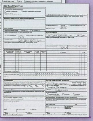 2007 Ada Claim Form - Laser Sheet (1 Part)