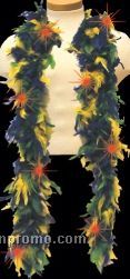 6' Lighted Mardi Gras Multi Color Feather Boa