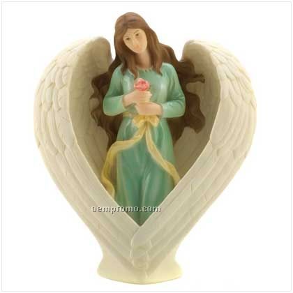 Bliss Heartform Angel Figurine