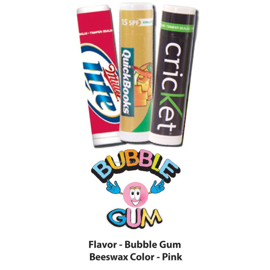 Bubble Gum Premium Lip Balm In Clear Tube