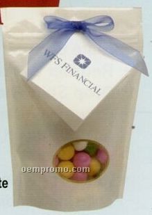 Buttermint Candy In Window Pouch Bag & Customized Gift Tag