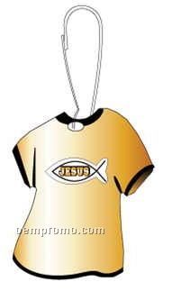 Jesus Fish T-shirt Zipper Pull