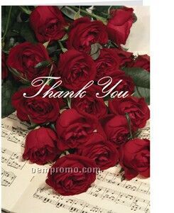 Red Roses Thank You Note