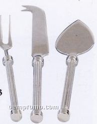 Silver Plated 3 Piece Cheese Server Set