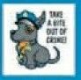 Safety Stock Temporary Tattoo Take A Bite Out Of Crime Dog (1.5"X1.5")