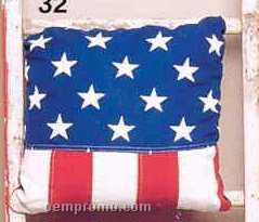 Stars & Stripes Flag Throw Pillow (14"X14")