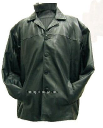 Men's James Dean Button Front Lambskin Jacket