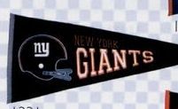 New York Giants Cooperstown Collection & Nfl Throwback Pennant