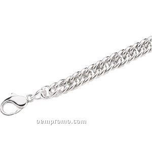 Ladies' 7-1/2" Sterling Silver 8mm Double Cable Bracelet