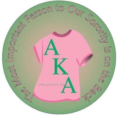 Alpha Kappa Alpha Sorority T-shirt Hand Mirror (2 1/2")