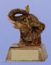 Elephant Mascot Sculpture Award W/ Gold Base (4