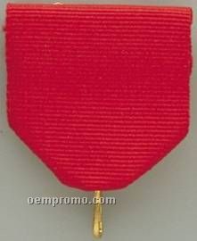 1-3/8" X 1-5/8" Pin Drape Ribbon W/ Snap Clip - Red