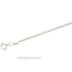 Ladies' 7" Sterling Silver 1-3/4mm Popcorn Chain Bracelet