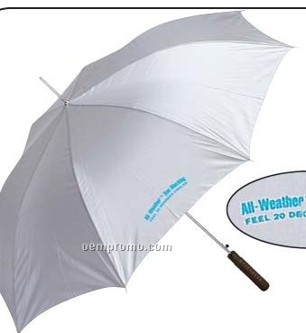 All-weather 48" Silver Super Cool Auto Open Umbrella