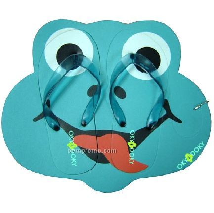Board Flip Flop With Frog Face