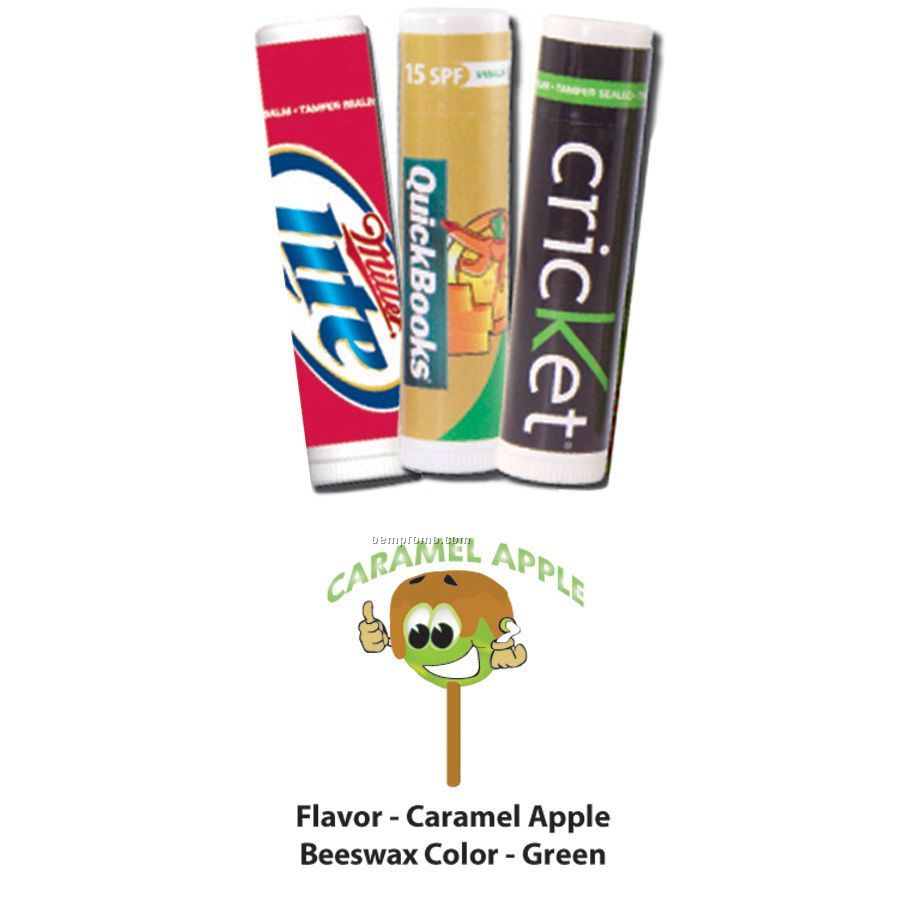 Caramel Apple Premium Lip Balm In Clear Tube