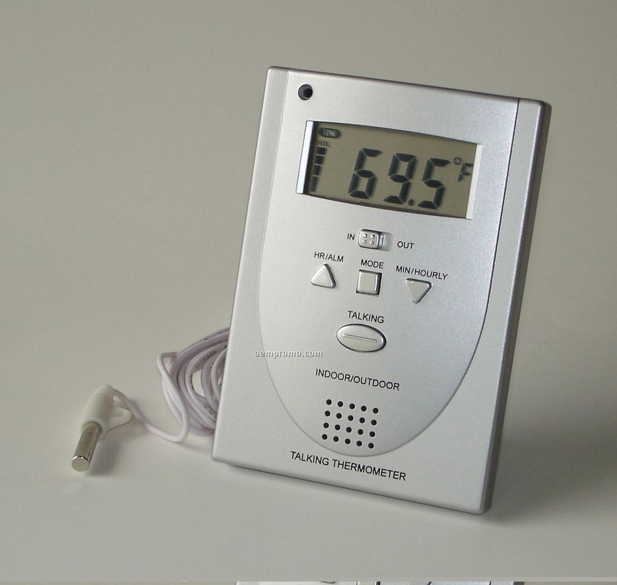 Talking Indoor/ Outdoor Digital Thermometer - Single Display