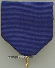 1-3/8" X 1-5/8" Pin Drape Ribbon W/ Snap Clip - Blue