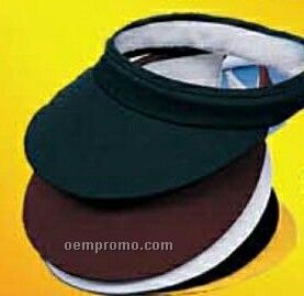 Colored Cotton Twill Slip-on Visor W/ Terry Inside Band