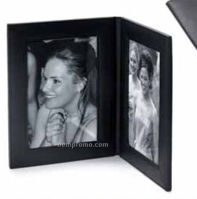 Double Portrait 5"X7" Desk Frame - Bridle Leather