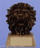 Lion Mascot Sculpture Award W/ Gold Base (4")