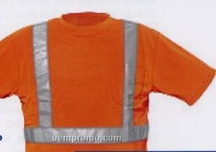 Reflective Orange Short Sleeve Shirt (3xl-4xl)