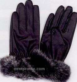Sheep Napa Ladies Glove With Real Fox Fur