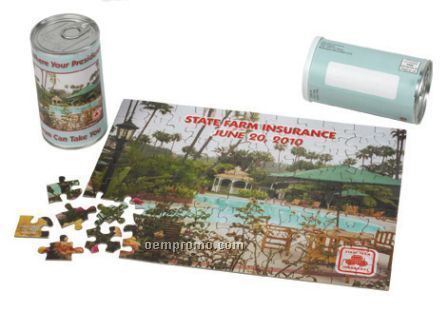 100-piece Rectangle Puzzle In 12 Oz. Can
