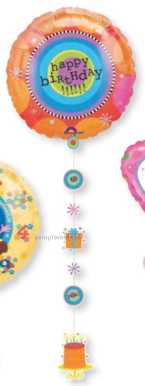 24" Drop A Line Happy Birthday Balloon