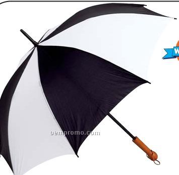 All-weather Elite Series 48" Black And White Auto Open Sports Umbrella