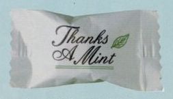 Chocolate Mint Cream Soft Candy W/ Stock Wrapper (Thanks A Mint - Foil)