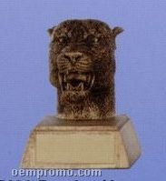 Panther/ Jaguar Mascot Sculpture Award W/ Gold Base (4")