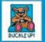 Safety Stock Temporary Tattoo - Buckle Up Bear (1.5"X1.5")