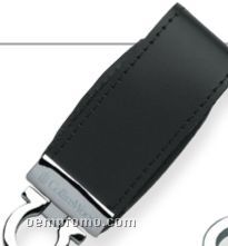 Sassari Black Leatherette USB Flash Drive (256 Mb)