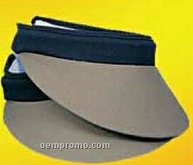Two Tone Cotton Twill Slip-on Visor W/ Terry Inside Band