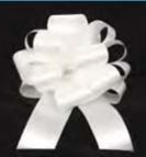 White Poly Pull String Bow (5.5