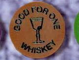 1-1/4" Round Stock Drink Token (One Whiskey)
