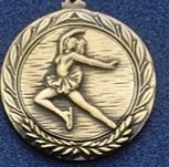 2.5" Stock Cast Medallion (Figure Skater/ Female)