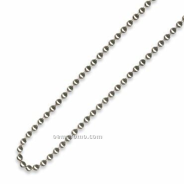 32" Nickel Plated Necklace W/ No Attachment - Blank
