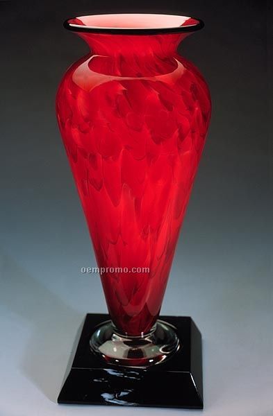 Lava Flow Athena Vase W/ Marble Base (3.25"X7")