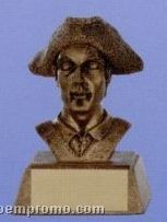 Patriot/ Minuteman Mascot Sculpture Award W/ Gold Base (4")