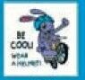 Safety Stock Temporary Tattoo - Be Cool Wear A Helmet (1.5"X1.5")