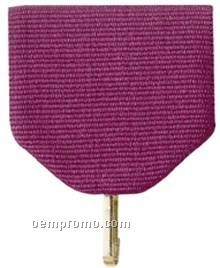 1-3/8" X 1-5/8" Pin Drape Ribbon W/ Snap Clip - Purple