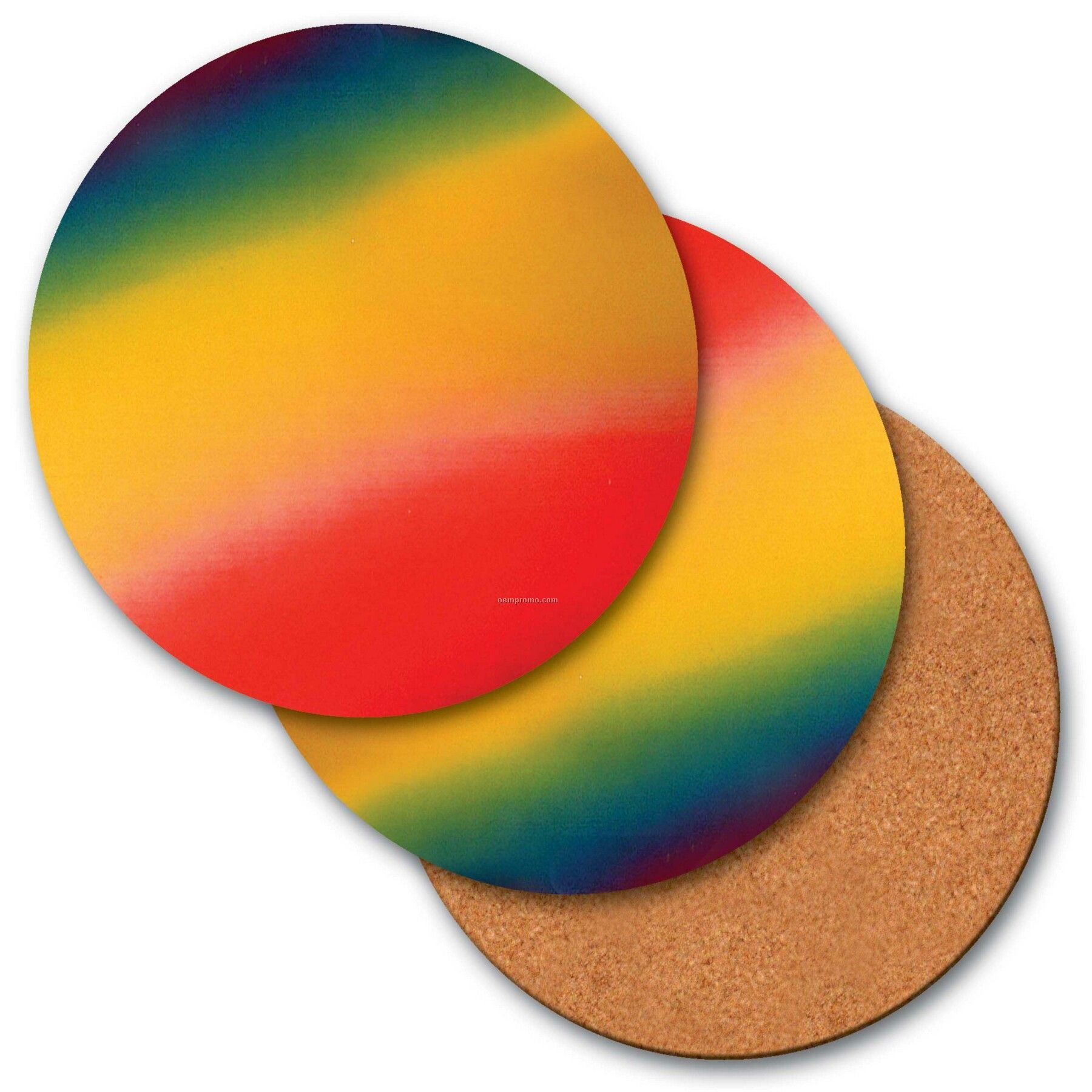 4" Round Coaster W/3d Lenticular Changing Colors Effects ( Blanks)