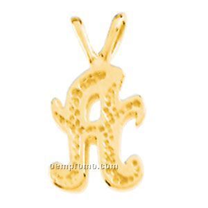 Ladies' 14ky 10mm Initial A Pendant