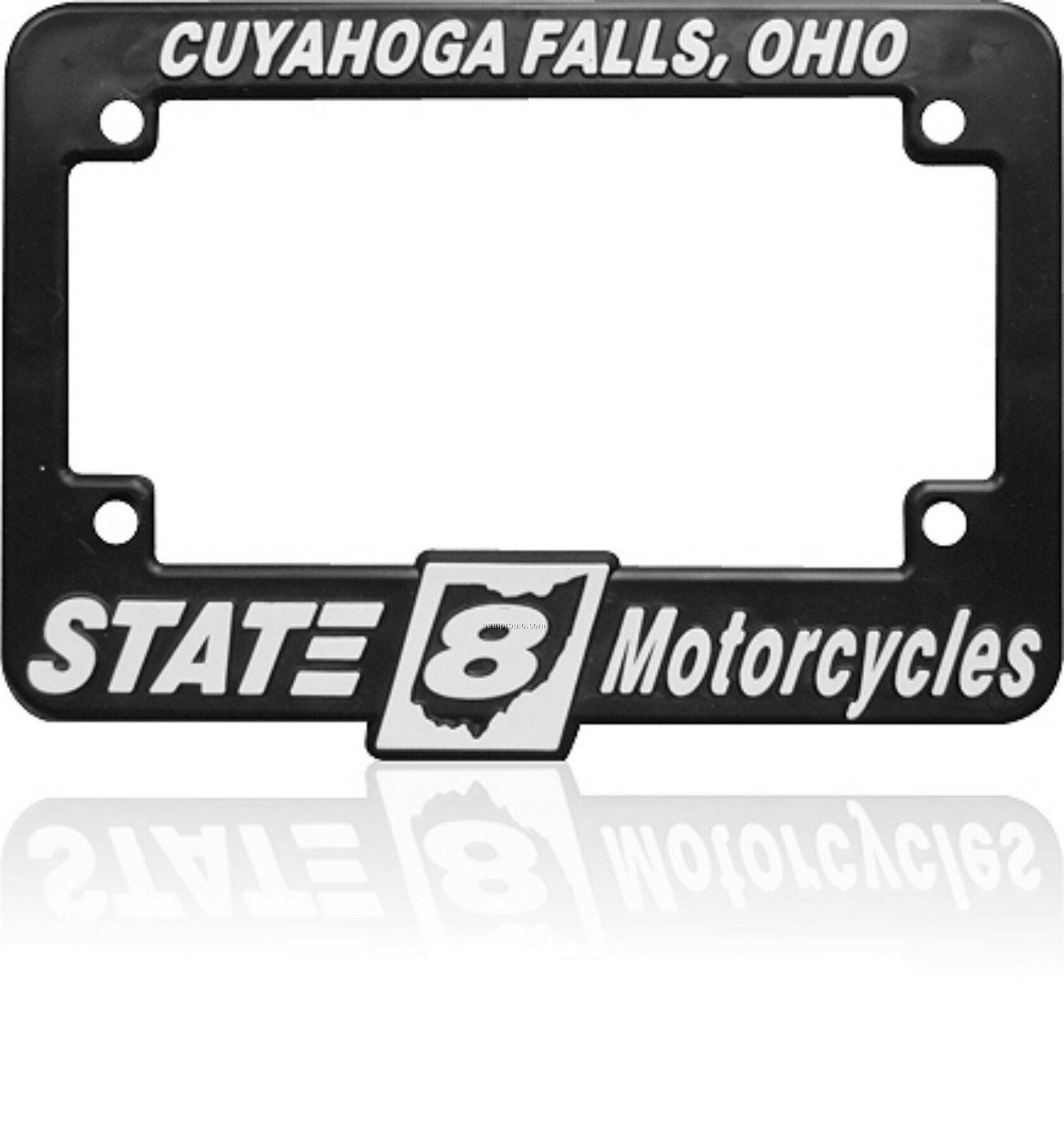 Motorcycle License Frame With Raised Letters