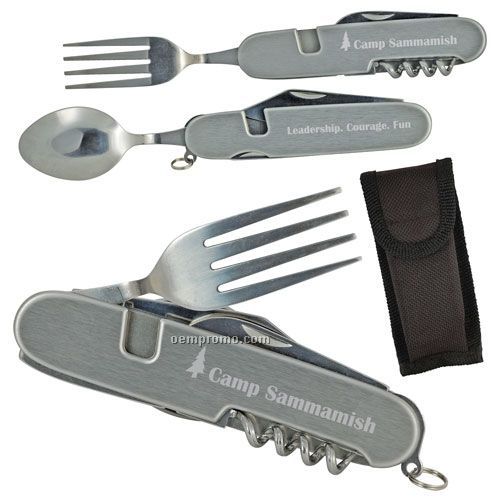 6-in-1 Stainless Steel Camping Tool